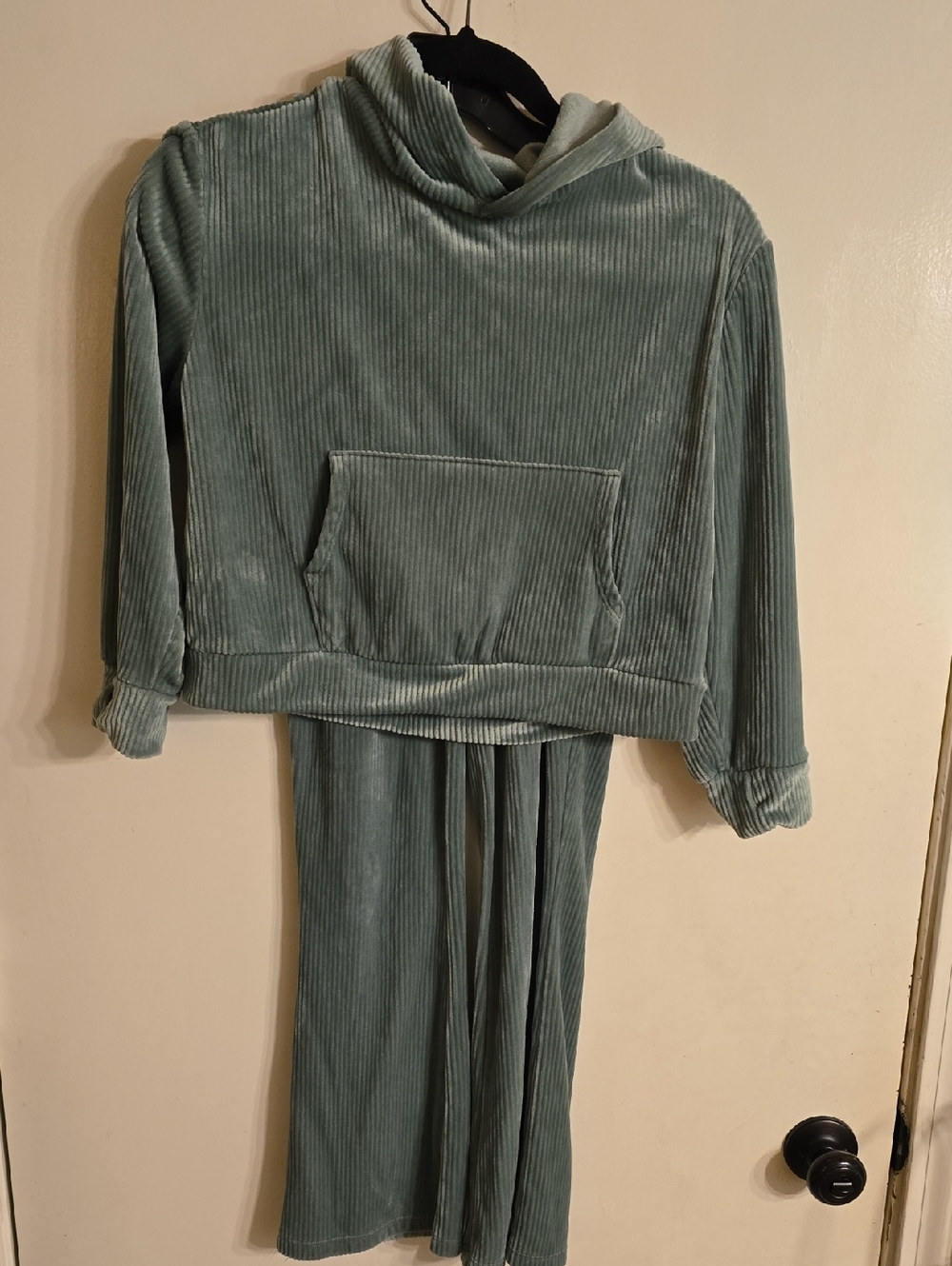 btween Corduroy Lounge Set in Sage Green